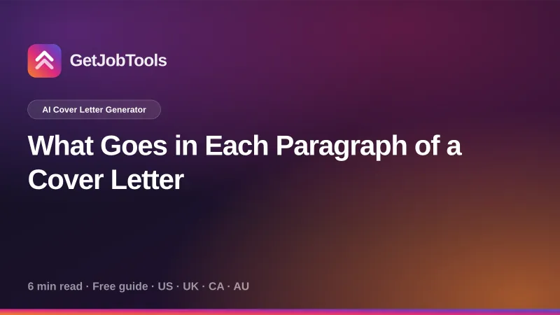 What Goes in Each Paragraph of a Cover Letter