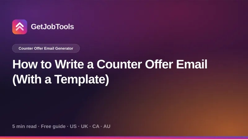 How to Write a Counter Offer Email (With a Template)