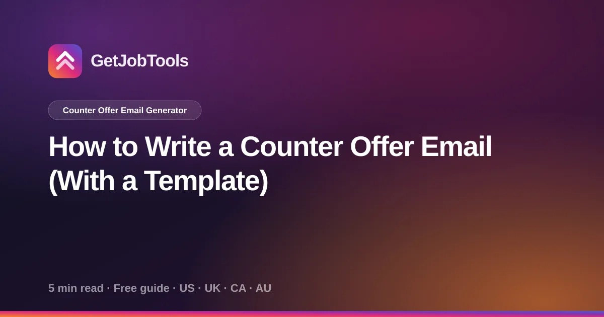 How to Write a Counter Offer Email (With a Template)