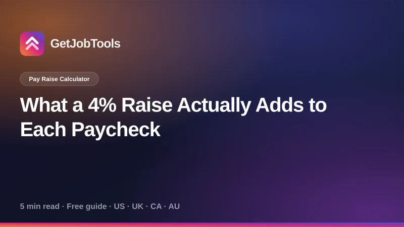 What a 4% Raise Actually Adds to Each Paycheck